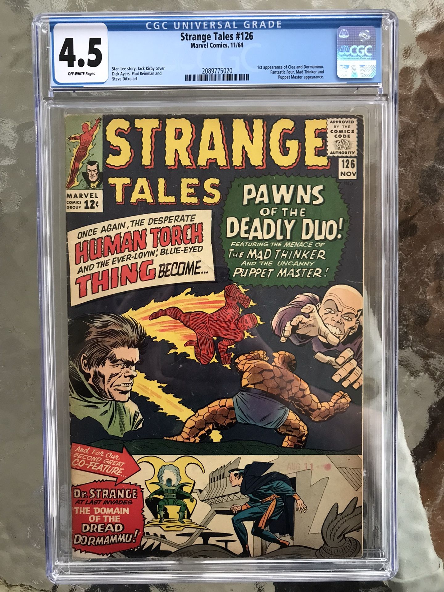 Strange Tales #126 (1964) CGC 4.5 — 1st app. of Clea and Dormammu; FF Appearance