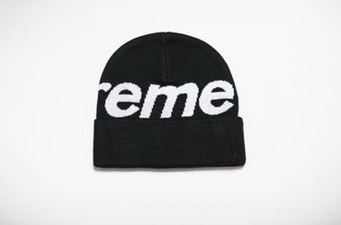 Supreme Big Logo Beanie Black