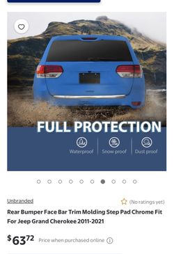 Jeep Grand Cherokee Rear Bumper Chrome Trim Molding