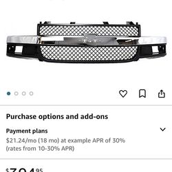 Koolzap Compatible with 03-21 Chevy Express Van Front Face Bar Grill Grille Assembly Gray w/Chrome Bar