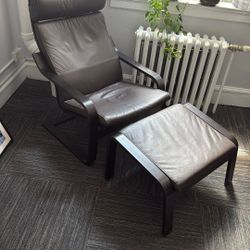 IKEA Poang Chair And Ottoman