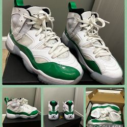 Jordan Jump man twotrey green &white 