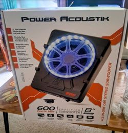 Power Acoustik 8" Amplified sub woofer Brand New In The Box