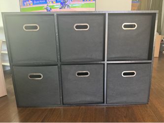 Cube organizer with bins