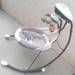 Fisher-Price Baby Swing Features Adjustable Speeds, Music, Nature Sounds with Side-to-Side or Head-to-Toe Swinging Motions - A/C Power Plug Included
