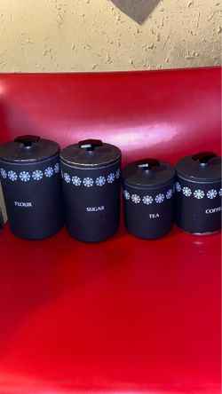 Vintage Miracle maid snow flake canisters