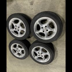 4 —195/55r15 4x100 4x3.94 5 Spokes Eagle Acura Integra Civic Fit Corolla Xa Xb Ia Echo Miata Wheels Rims Tires!!!!!!!!!!!!!!