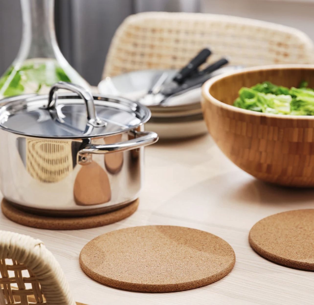 New With Tags 3-Piece Natural Cork