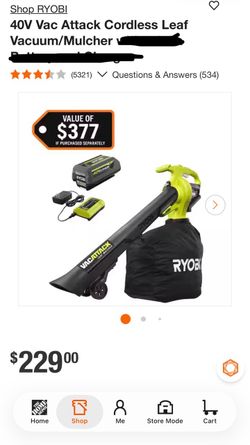 RYOBI Leaf vacuum