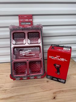 Milwaukee PACKOUT Compact Organizer & M18 FUEL 2953-20 Impact Driver
