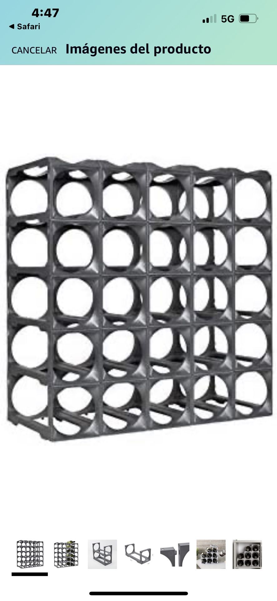 Stakrax - stackable, modular wine rack -30 bottle set - silver