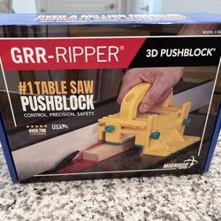 GRR-RIPPER® NEW #1 TABLE SAW PUSHBLOCK CONTROL. PRECISION. SAFETY. USAPE