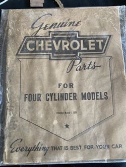 1939 Chevy parts catalog antique vintage