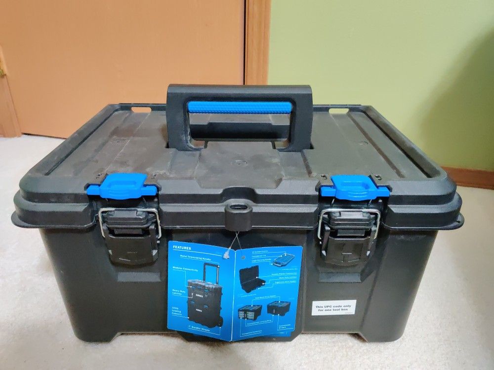 HART 21" STACK Modular Tool Box w/ Metal Latches + 2 BONUS Pouches - NEW!
