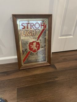 Stroh Light Beer Mirror—OBO