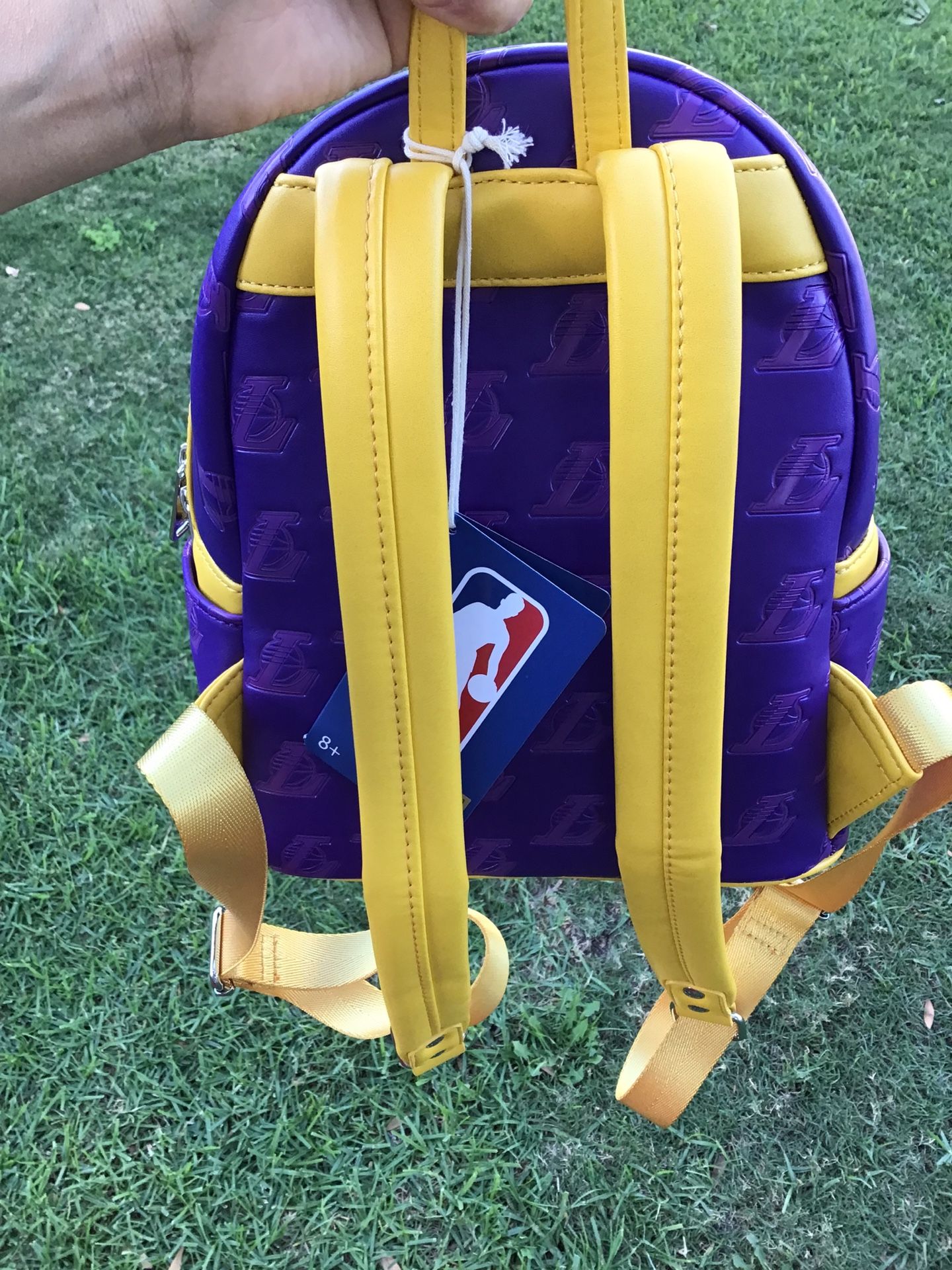 Loungefly NBA Los Angeles Lakers Basketball Logo‎ Mini Backpack NBA Lakers Basketball Loungefly Backpack Lebron James Luka  main image 2