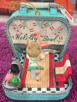Enesco Treasury Masterpiece Editions Holiday Bowl Mouse Ornament