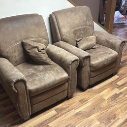 Small and very used recliners