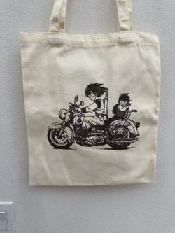 Hand drawn Dragon Ball Goku Canvas Tote bag