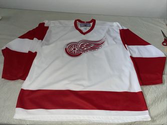 Detroit Red Wings Ccm Jersey Mens Xl Clean Mic Nhl White Vintage 90s Clean Maska