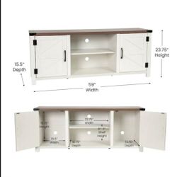 White/Maple Wood TV stand