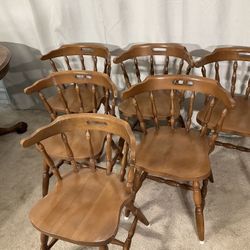Solid Wood Tavern Style Chairs (6)