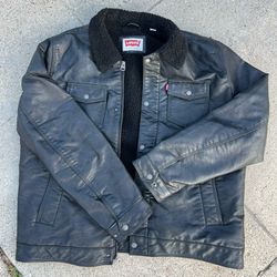 Levi’s Jacket Leather Sherpa 