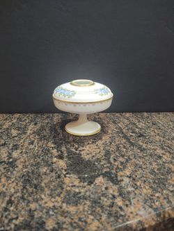Nippon Hair Receiver  Hand Painted Blue Flowers