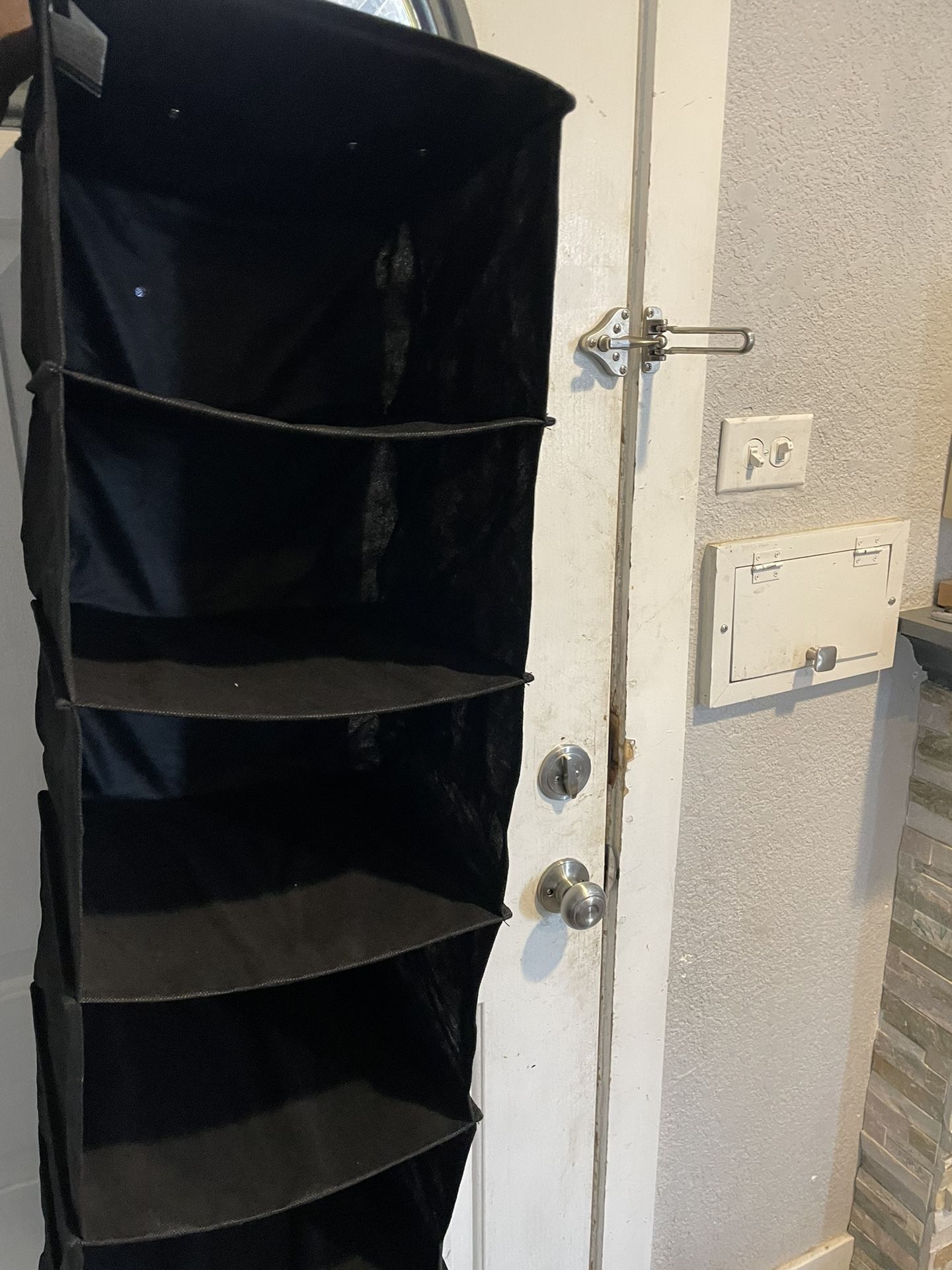 5 Shelf Closet Organizer - Black/Hanging Shelves