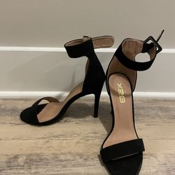 Black Strapped Heels