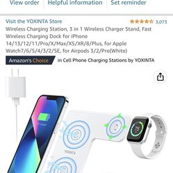 Wireless Charging Station, 3 in 1 