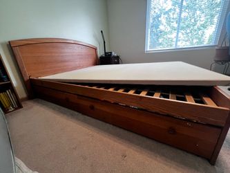 Queen size solid wood bed