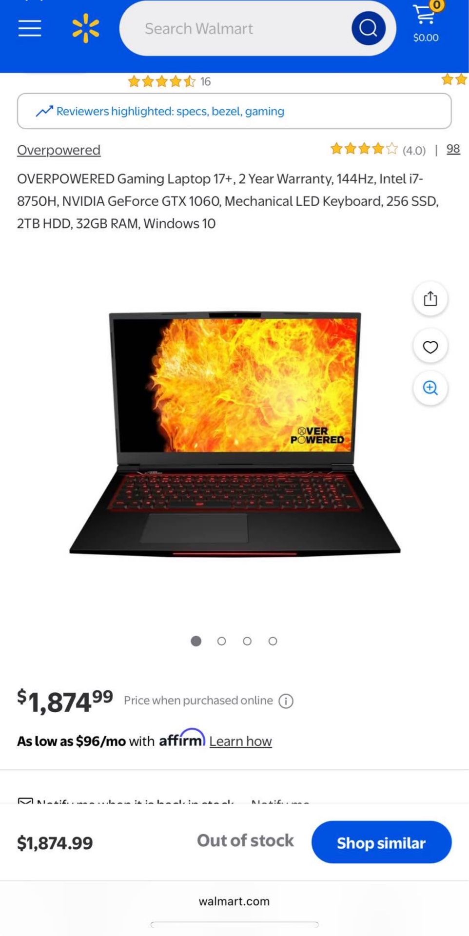 OverPowered Gaming laptop (w/ case, Logitech G203 mouse, & charger) UPDATED : Windows 11 : NEED GONE