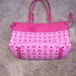 MCM Visetos Pink Tote Bag