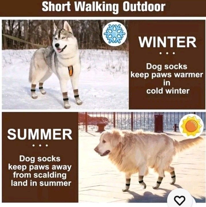 Dog Socks Outdoor Or Indoor By BEAUTYZOO Size Medium - New