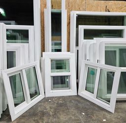 White Vinyl Windows Lot – Various Sizes