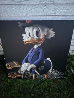 Scrooge McDuck Pop Art Canvas Print