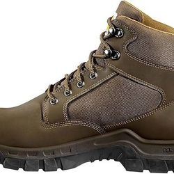 NEW Size 8.5 Wide Carhartt Men Rugged Flex 6" Steel Toe Work Boot Construction Brown Leather & Synthetic