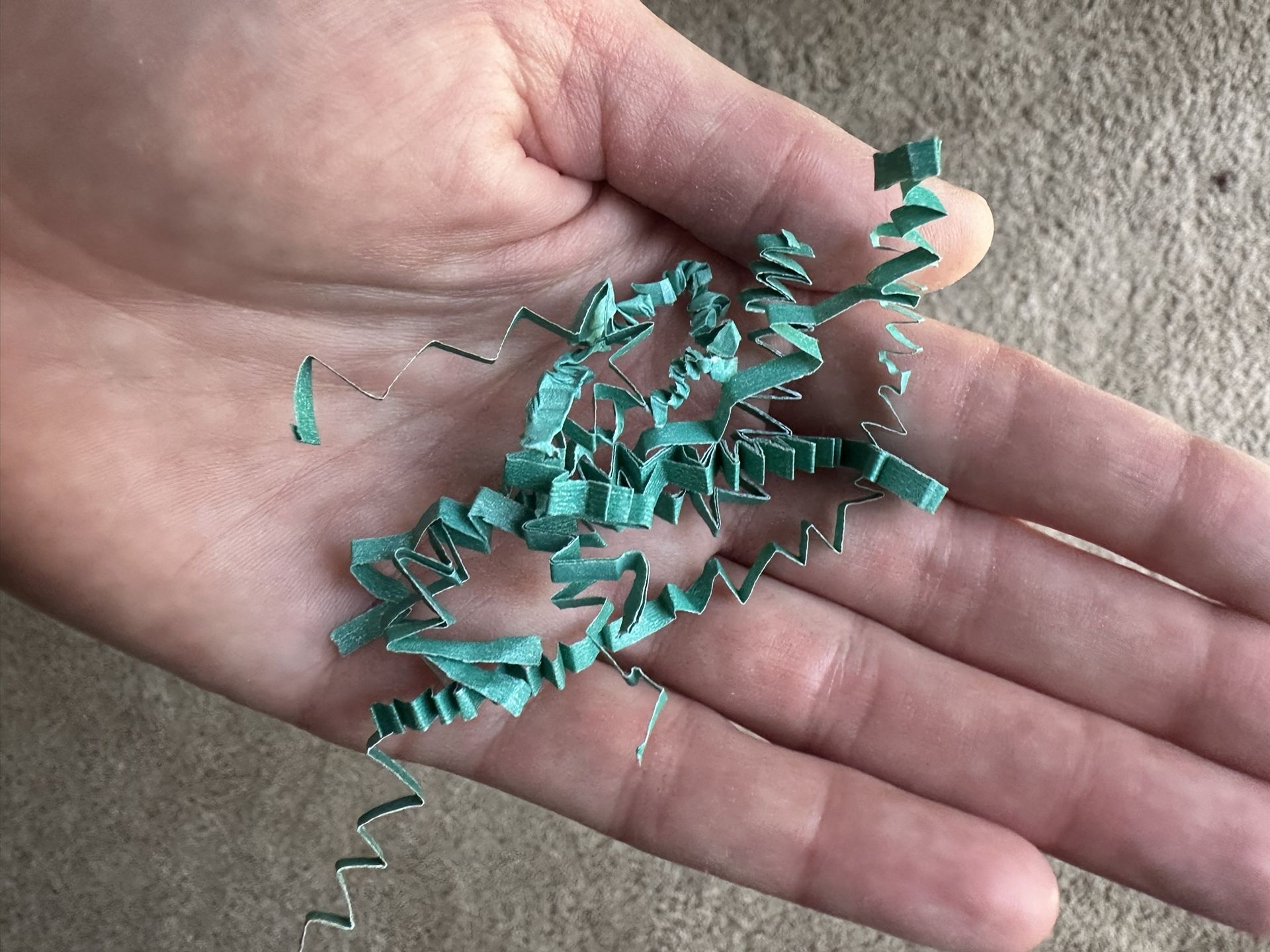 Turquoise Crinkle Paper-Uline