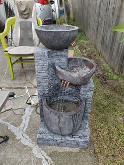John Timberland Mason 35" High Faux Stone LED floor outdoor indoor fountain