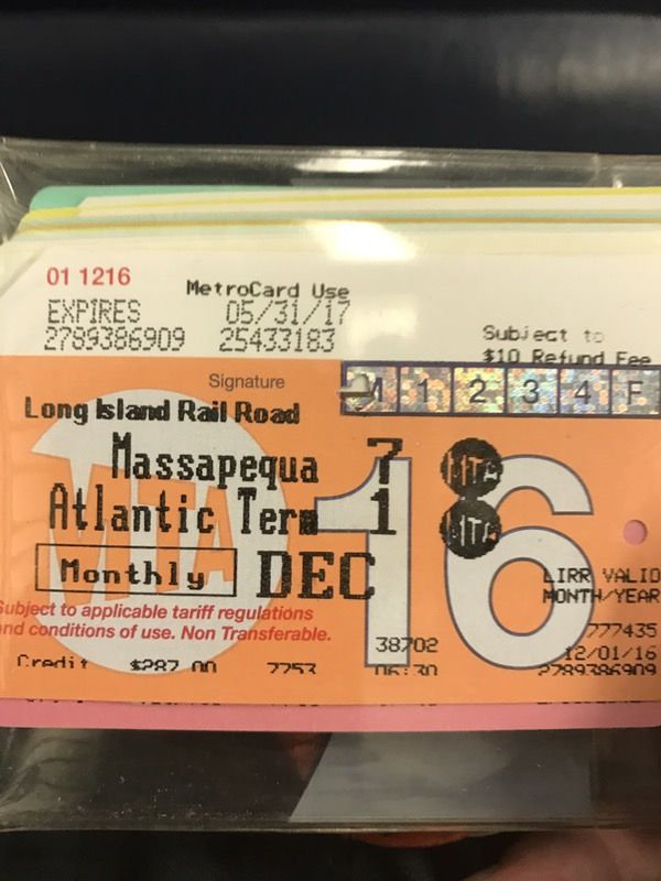 Monthly LIRR for last week of December can meet Friday 12/23 (last day) can meet up