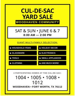 Woodhaven community yard sale