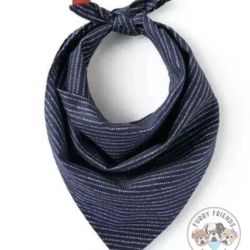 New Dog Levis Bandana striped Blue and White  18x18