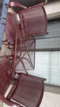 Patio set chairs and table