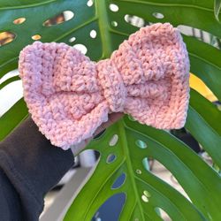 Pink Velvet Hair Bow