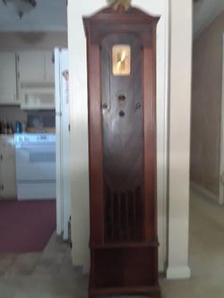 Vintage Hammond grandfather clock with Silvertone radio