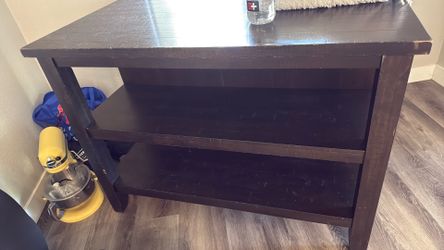 Wood pub height table