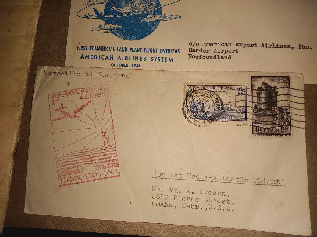  4 Total Envelops1940s United States AirMail 