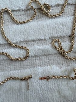 14k Gold-Tone Rope Chain Necklace with Toggle Clasp