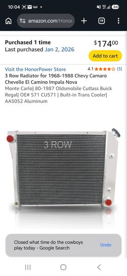 3 row radiator